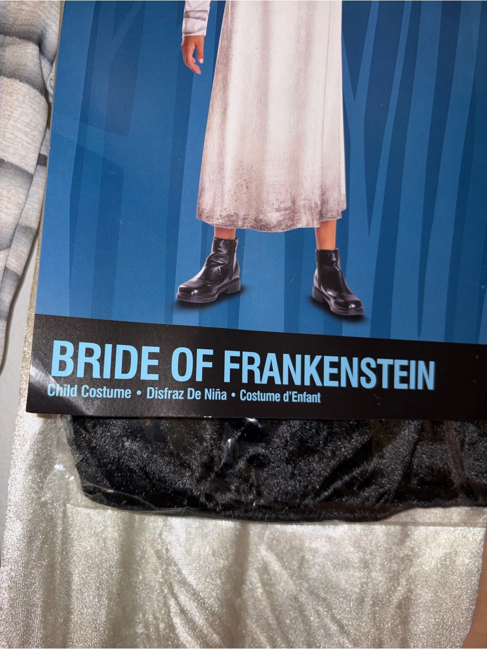 NWT Universal Monsters Bride of Frankenstein Costume Kids M 7-8 - Picture 4 of 5